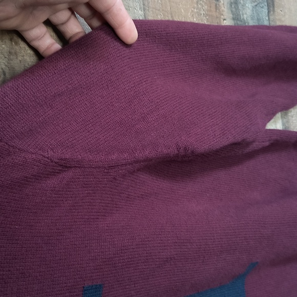 Tommy Hilfiger Maroon Crew Neck H Knit Sweater Sz Large Men - Picture 8 of 16